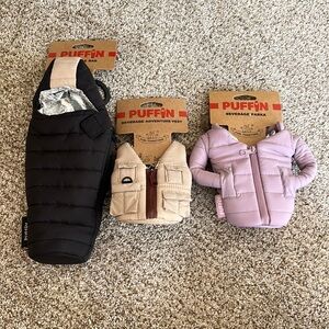 3 fun Puffin Drink koozies